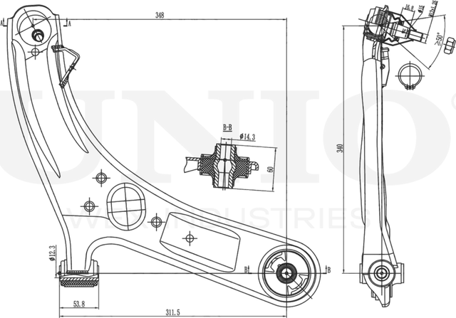 Рычаг подвески (Unio). Артикул SSP-40093