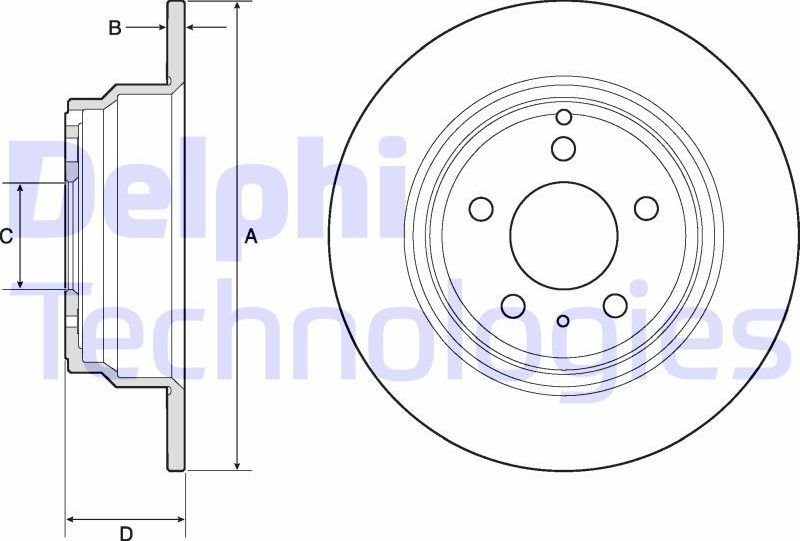 Тормозной диск Delphi. Артикул BG2842