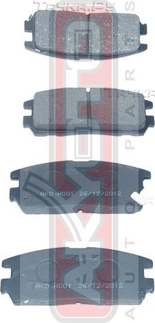 Тормозные колодки Akyoto Packing AKYOTO задние для Great Wall Hover 2005-2008. Артикул AKD-H001