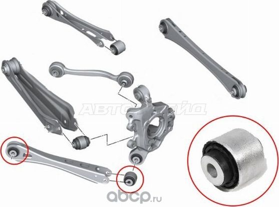 Сайлентблок задней цапфы BMW X3 F25 09-X4 F26 14- (SAT). Артикул ST33326786978B