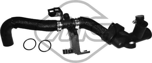 Патрубок радиатора (системы охлаждения) Metalcaucho (полимерный материал). Артикул 03792