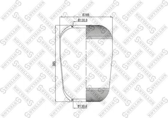Пневмоподушка (пневморессора) Stellox для Mercedes-Benz SK 1987-1996. Артикул 90-36333-SX