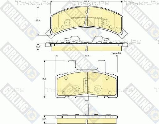 Тормозные колодки Girling передние для Chevrolet Express I 1995-1998. Артикул 6112733