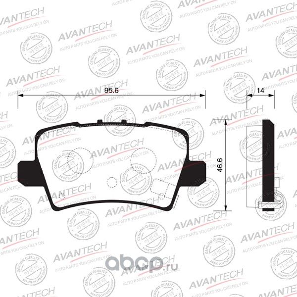 Колодки тормозные (Avantech). Артикул AV570