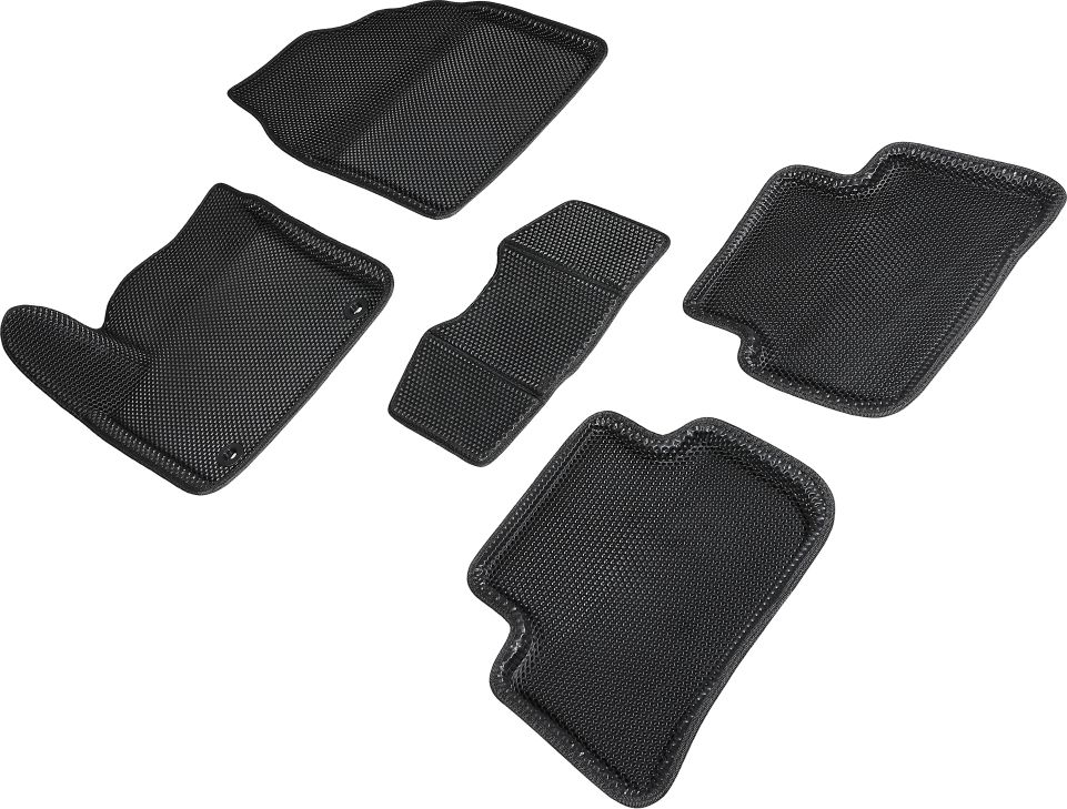 Коврики Seintex 3D EVA Соты для салона Toyota CH-R 4WD 2016-2019 ЧЕРНЫЕ. Артикул 95221