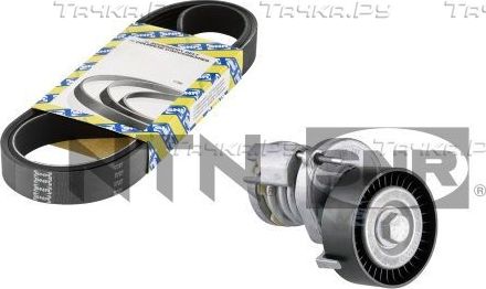 Приводной ремень поликлиновой с роликами (комплект) NTN / SNR для Volkswagen Golf V 2003-2008. Артикул KA857.15
