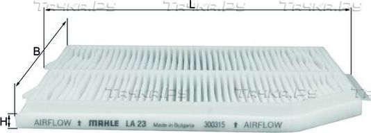 Салонный фильтр Mahle для Renault Laguna I 1993-2001. Артикул LA 23
