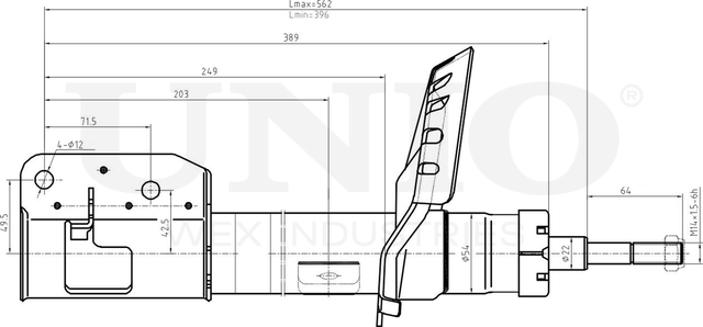 Амортизатор подвески (Unio). Артикул SAB-10309