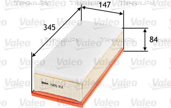 Воздушный фильтр Valeo для Mitsubishi Space Star I 2001-2004. Артикул 585151