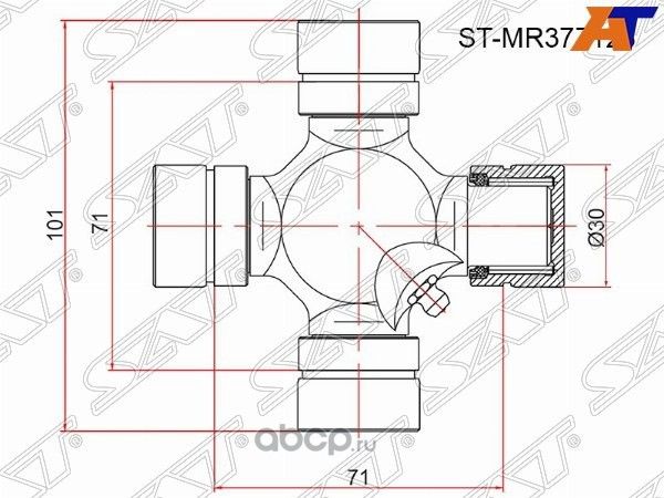 Крестовина MITSUBISHI L200 05-PAJEROMONTERO SPORT 96- (SAT). Артикул STMR377128