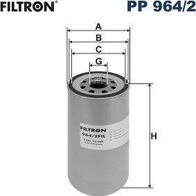 Топливный фильтр Filtron. Артикул PP 964/2