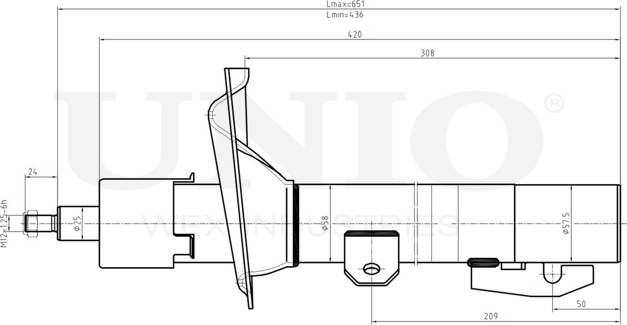 Амортизатор подвески (Unio). Артикул SAB-10621