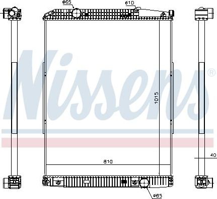 Радиатор охлаждения двигателя Nissens. Артикул 627910