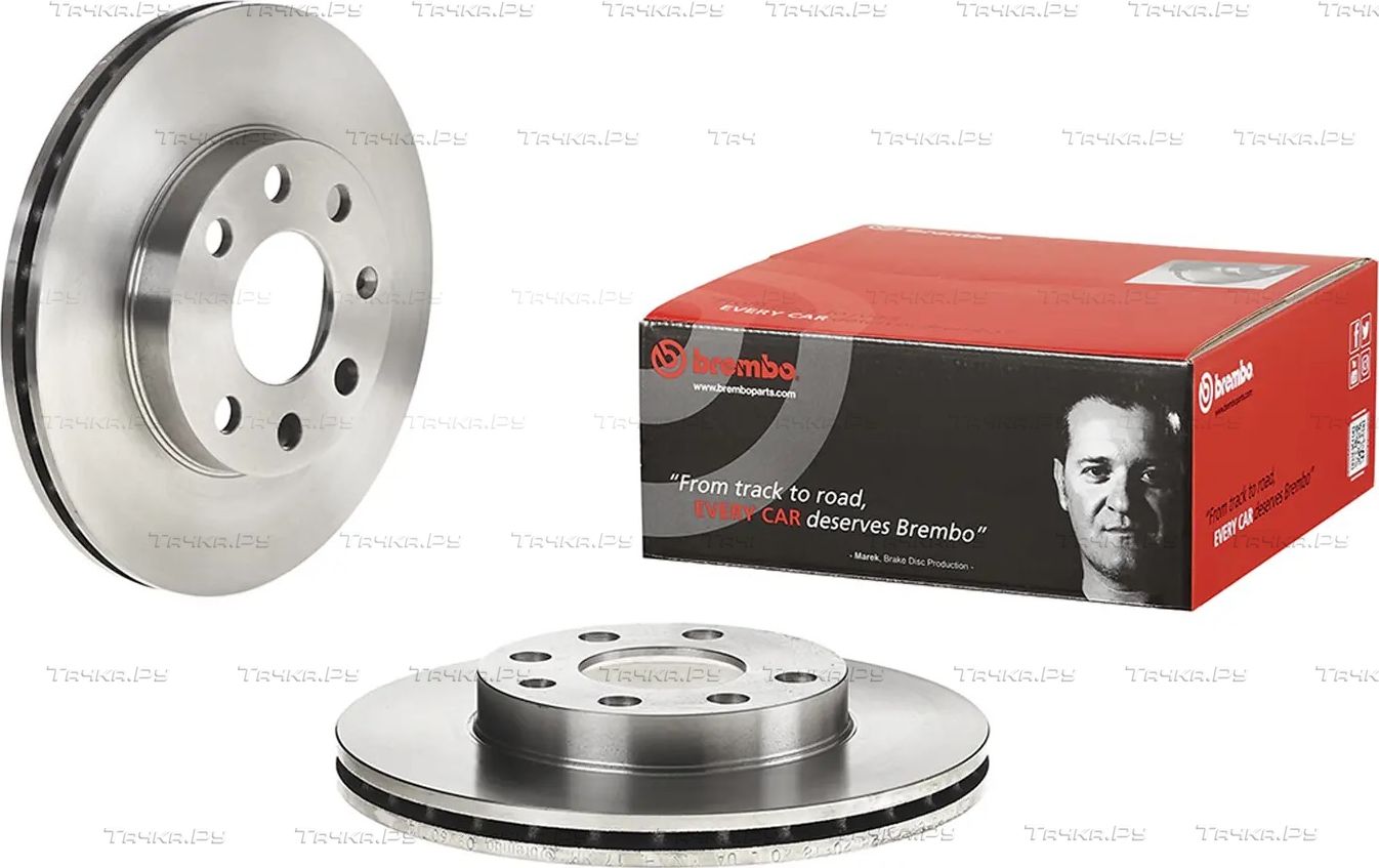 Тормозной диск Brembo передний для Opel Astra F 1991-2005. Артикул 09.9607.14