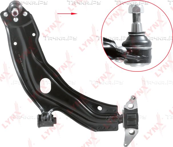 Поперечный рычаг передней подвески LYNXauto правый для Fiat Doblo I 2001-2015. Артикул B5150R