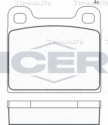 Тормозные колодки Icer задние для Volvo 164 1968-1974. Артикул 180386