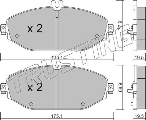 Тормозные колодки Trusting. Артикул 1132.0
