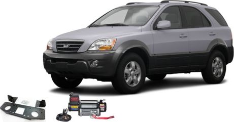 Установочный комплект 4x4Sport с лебедкой Comeup GIO 100 12V 10000 lbs 4535 кг (стальной трос) для Kia Sorento 2002-2009. Артикул SET-JK-Sorento1-853841