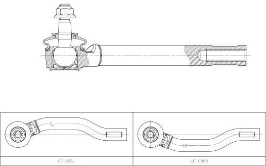 Наконечник рулевой тяги CTR. Артикул CE1095R