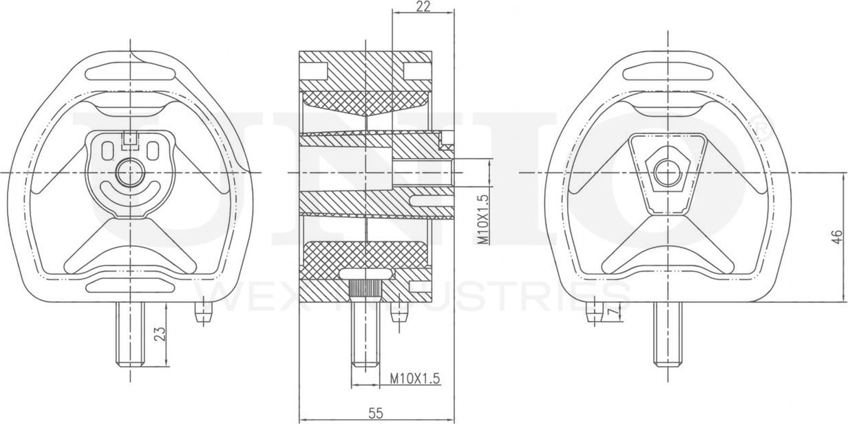 Опора КПП (Unio). Артикул RMP-15097
