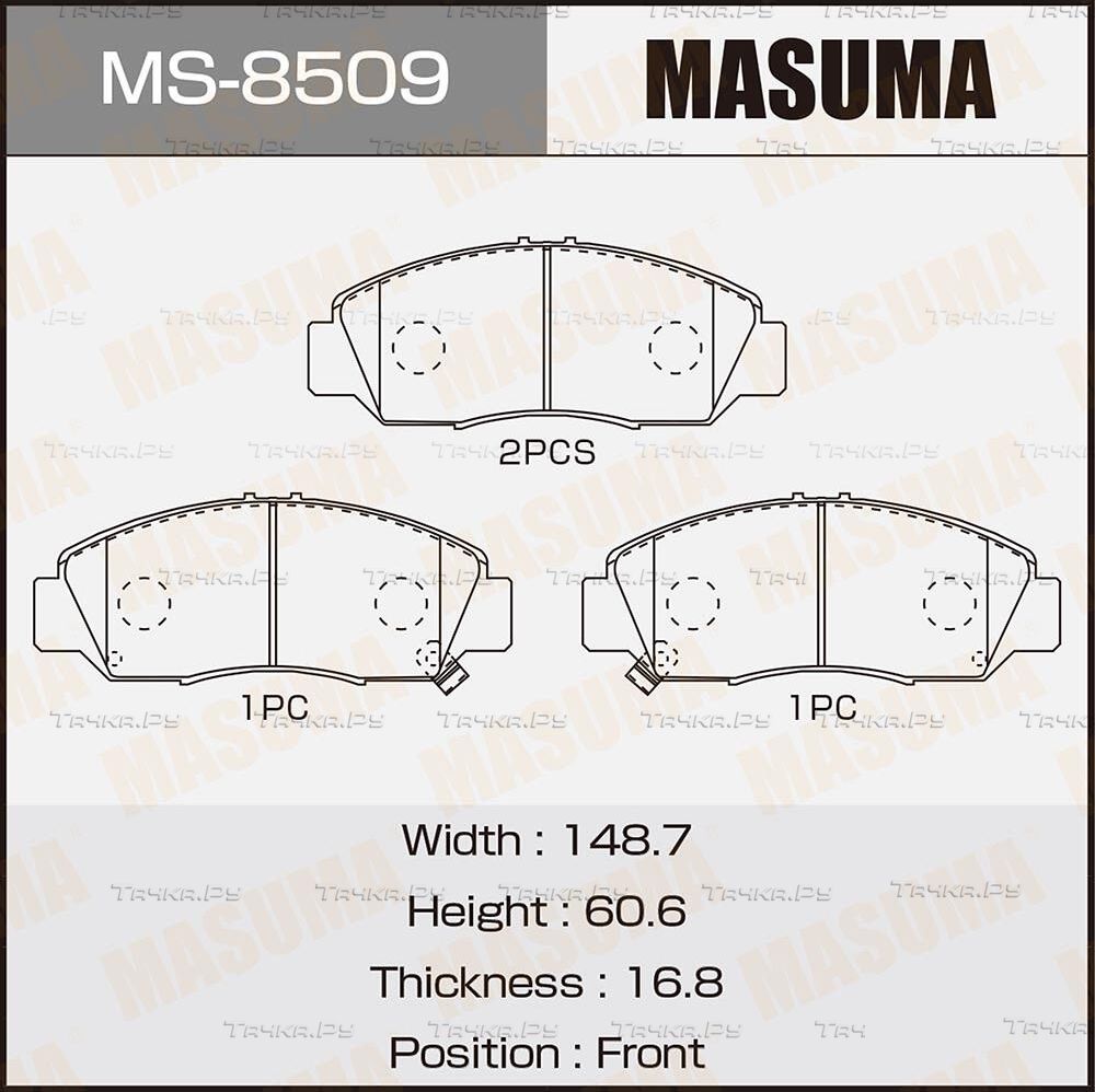 Тормозные колодки Masuma. Артикул MS-8509
