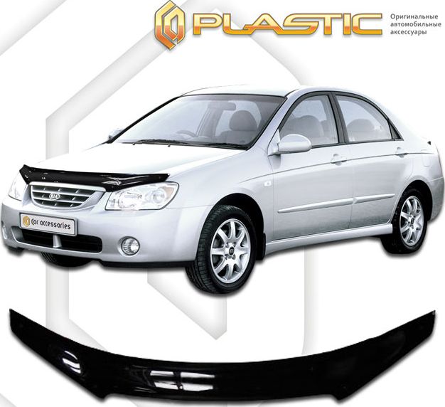 Дефлектор СА Пластик для капота (Classic черный) Kia Cerato 2004. Артикул 2010010102777