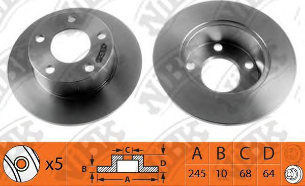 Тормозной диск NiBK. Артикул RN1049