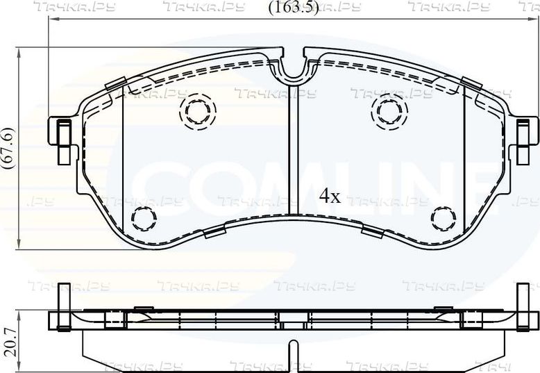 Тормозные колодки Comline Comline передние для Volkswagen Crafter II 2016-2026. Артикул CBP02388