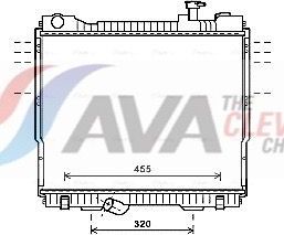 Радиатор охлаждения двигателя AVA ** CLEVER FIT ** для Nissan Cabstar F24M, F24W 2006-2013. Артикул DN2418