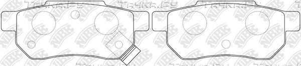Тормозные колодки NiBK задние для Honda CR-X II 1987-1992. Артикул PN8206