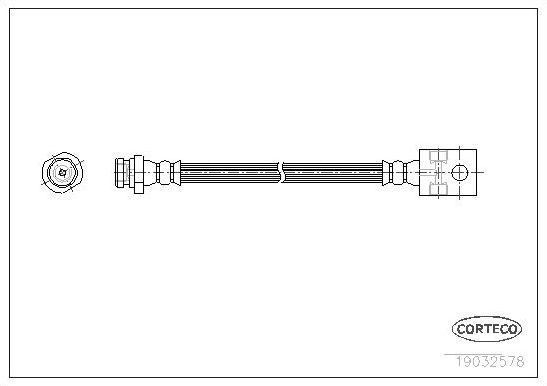 Тормозной шланг Corteco. Артикул 19032578
