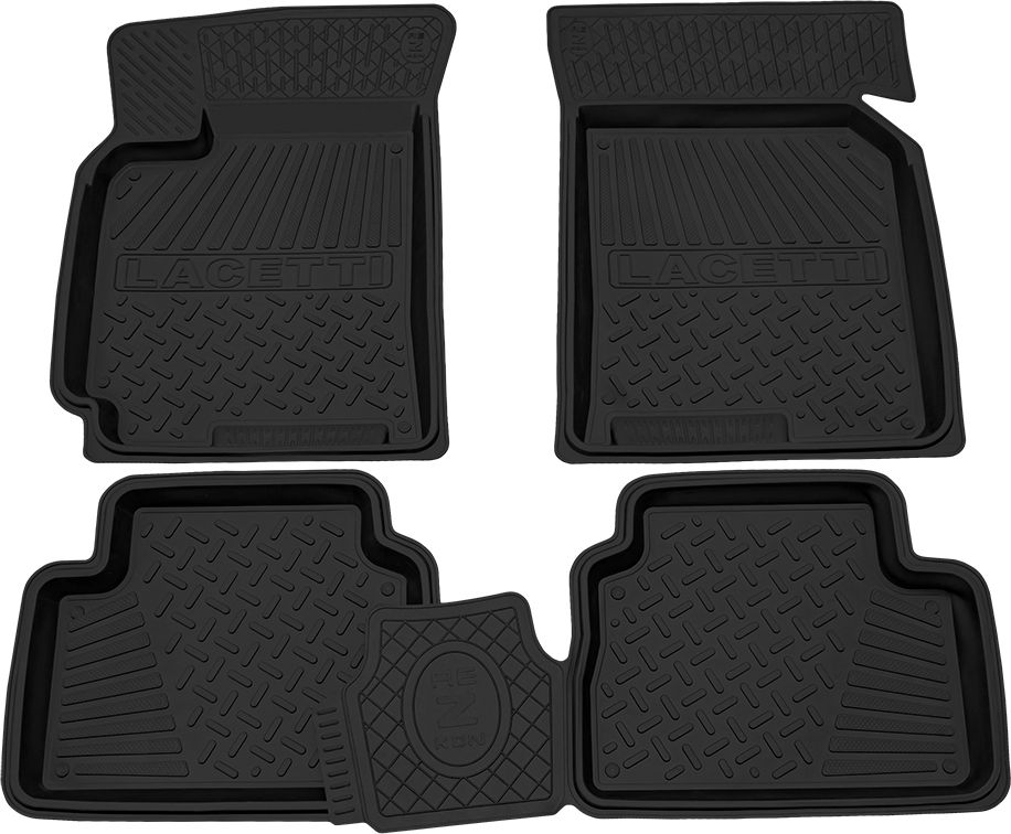 Коврики Rezkon резиновые для салона Chevrolet Lacetti 2004-2013. Артикул 1012025100