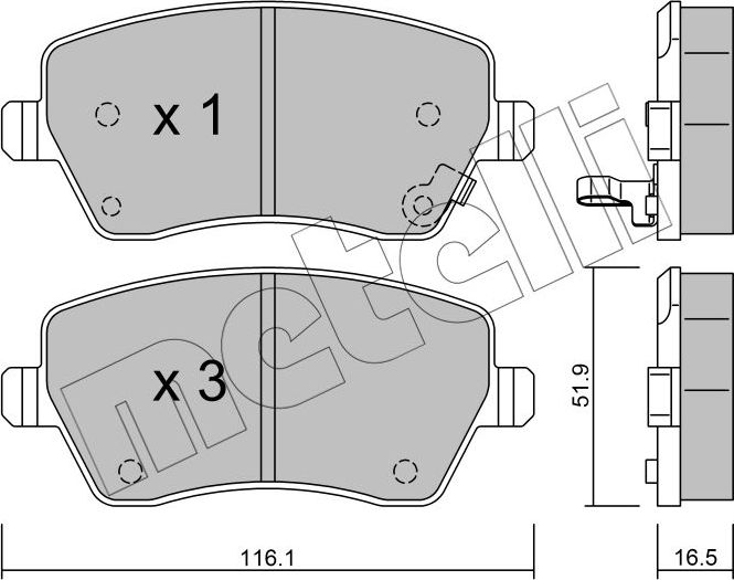 Тормозные колодки Metelli. Артикул 22-0485-1