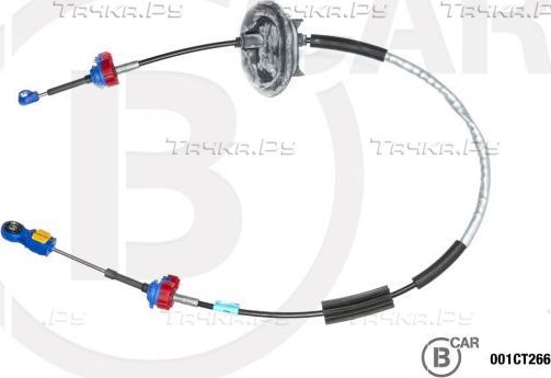 Трос переключения передач КПП B CAR для Peugeot 307 I 2003-2009. Артикул 001CT266