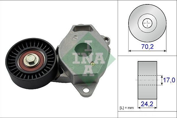Натяжной ролик (натяжитель) приводного клинового зубчатого ремня Ina. Артикул 534 0409 10