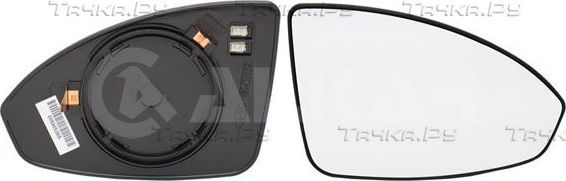Зеркальное стекло бокового зеркала Alkar правое для Chevrolet Cruze II 2012-2026. Артикул 6432454