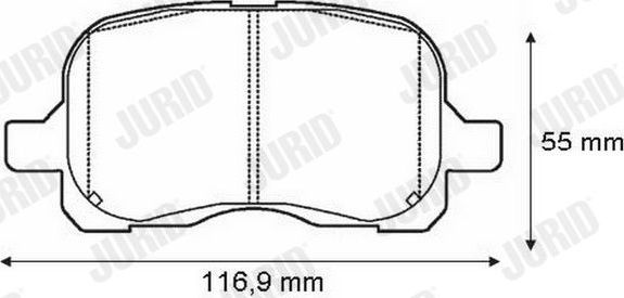 Тормозные колодки Jurid. Артикул 572468J