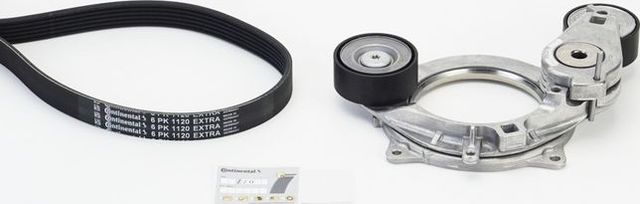 Приводной ремень поликлиновой с роликами (комплект) ContiTech для Audi A7 II (4K) 2018-2026. Артикул 6PK1120 EXTRA K1