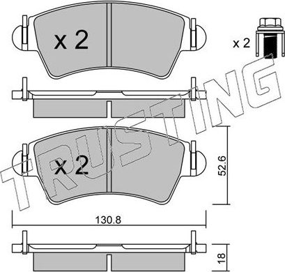 Тормозные колодки Trusting. Артикул 322.0