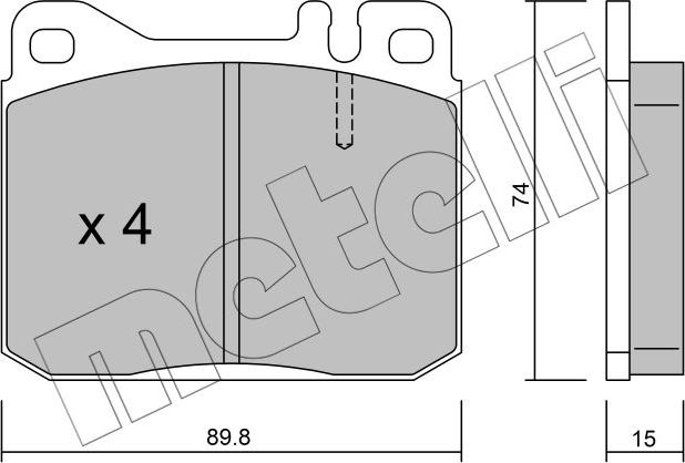 Тормозные колодки Metelli. Артикул 22-0011-0