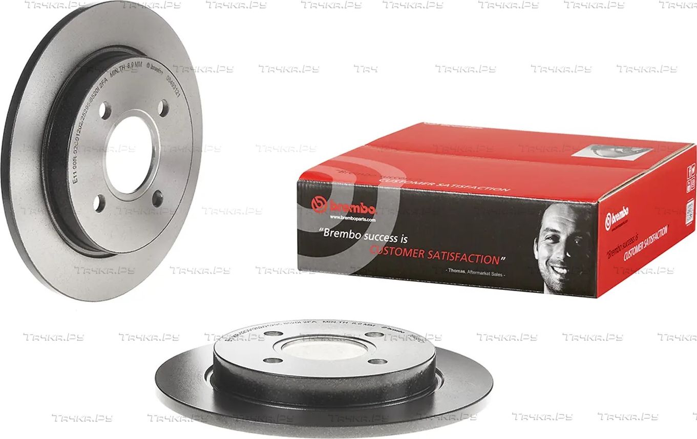 Тормозной диск Brembo PRIME LINE - UV Coated задний для Ford Sierra I 1982-1993. Артикул 08.4931.21