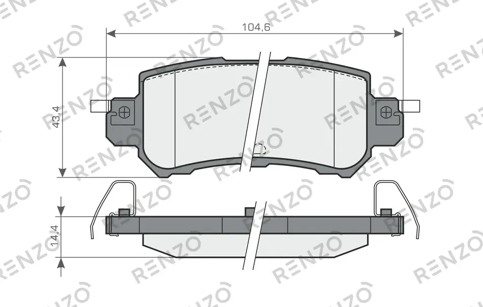 Тормозные колодки дисковые задние MAZDA CX-3 (DK) 15-MAZDA CX-5 (KE) 11-17 (Renzo) Renzo. Артикул RNZ167
