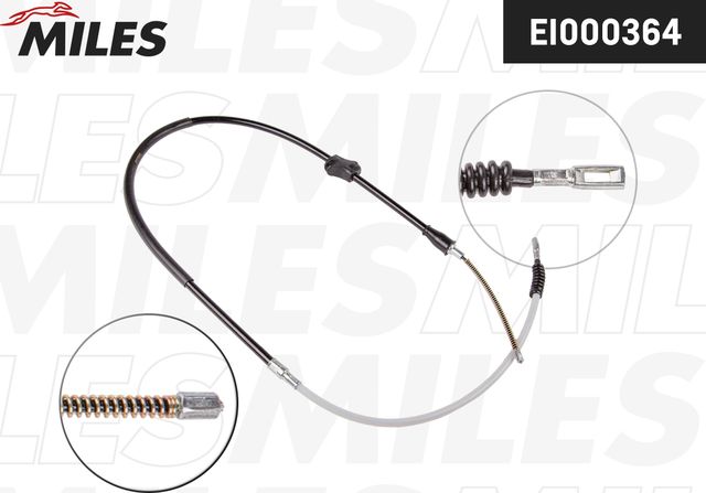 Трос ручника (тросик ручного тормоза) Miles задний правый/левый для Audi 100 IV (C4) 1990-1994. Артикул EI000364