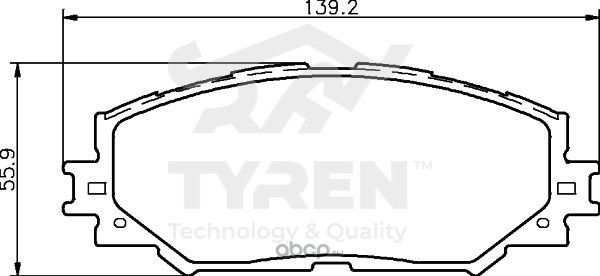 Колодки тормозные дисковые | перед | (Tyren). Артикул TYR1219131