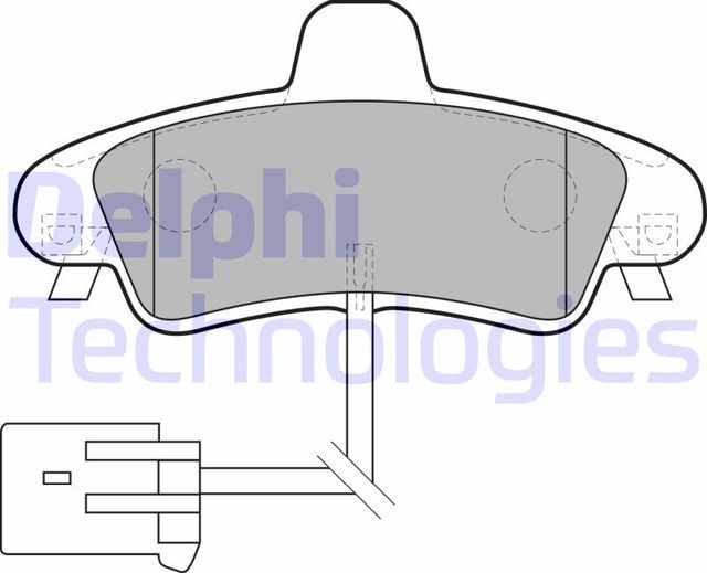 Тормозные колодки Delphi (Low-Metallic). Артикул LP1683