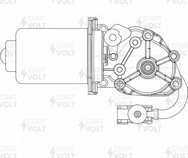 Мотор стеклоочистителя (моторчик дворников) StartVOLT передний для Renault Kerax 1997-2026. Артикул VWF 0908