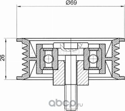 ОБВОДНОЙ РОЛИК ПРИВОДНОГО РЕМНЯ AUDIMERCEDESSCOD (SAT). Артикул ST6612003170