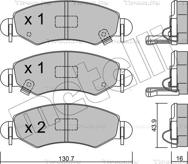 Тормозные колодки Metelli передние для Suzuki Ignis II (HR) 2003-2008. Артикул 22-0339-1