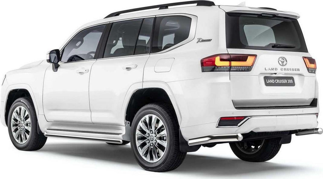 Защита Rival заднего бампера d76 уголки для Toyota Land Cruiser 300 (70 Anniversary) 2021-2026. Артикул R.5727.005
