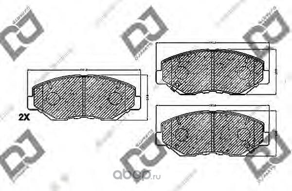 Колодки тормозные (DJ Parts). Артикул BP1055